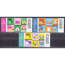 Alemania Federal Correo 2025 ** Mnh Bienestar 3 valores