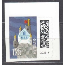 Alemania Federal Correo 2025 ** Mnh Definitivo Briefburg adhesivo de carnet