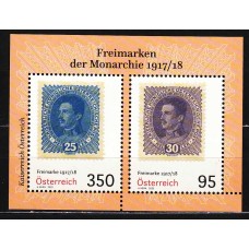 Austria Correo 2025 ** Mnh Hojita sellos 1917/18 