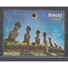 Chile Correo 2024 Yvert 2225 ** Mnh Elipse solar Rapa Nui