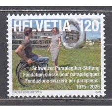 Suiza Correo 2025 ** Mnh Fundación Paraplegicos