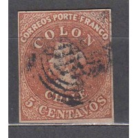 Chile - Correo 1856 Yvert 5 usado
