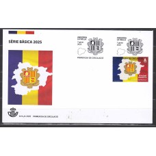 Andorra Española Sobres 1º Día 2025 Serie Basica Bandera