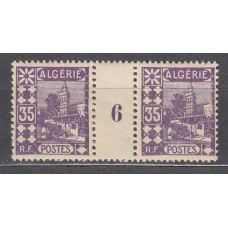 Argelia - Correo Yvert 44 ** Mnh Pareja con Milesima 6