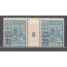 Argelia - Correo Yvert 72 ** Mnh Pareja con Milesima 6