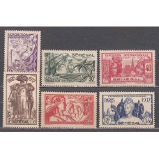Senegal - Correo Yvert 138/43 * Mh Exposición de Paris - Barcos - Aviones - Trenes