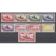 Senegal aereo Yvert 22/30 * Mh Aviones