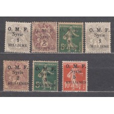 Siria Francesa Correo Yvert 21/23+25/28 * Mh 