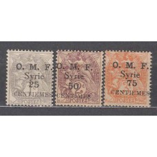 Siria Francesa Correo Yvert 31/33 * Mh