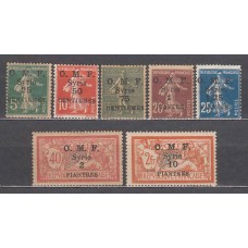 Siria Francesa Correo Yvert 57/61+63+66 * Mh