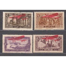 Siria Francesa Aereo Yvert 30/33 * Mh Avión