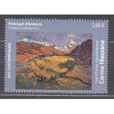 Andorra Española Correo 2025 ** Mnh Carme Massana . Pintura