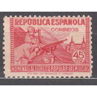 España Sueltos 1938 Edifil 795 ** Mnh Defensa de Madrid