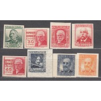 España Sueltos 1936 Edifil 733s/40s * Mh Personajes