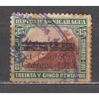 Nicaragua - Correo 1913 Yvert 328 usado El Momotombo