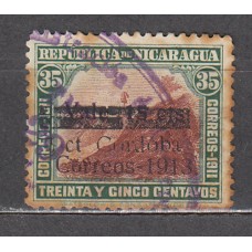 Nicaragua - Correo 1913 Yvert 328 usado El Momotombo