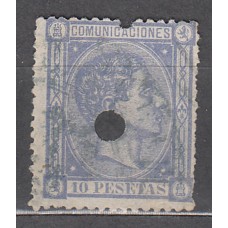 España Taladrados 1875 Edifil 171 Pequeña Rotura