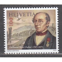 Suiza Correo 2025 ** Mnh Personaje Guillaume Henri Dufour