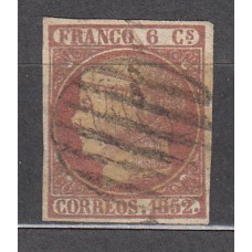 España Clásicos 1852 Edifil 12 Usado Matasello parrilla en negro