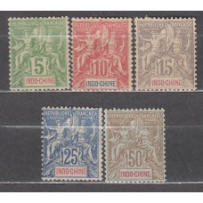 Indochina - Correo Yvert 17/21 * Mh 