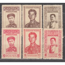 Indochina - Correo Yvert 236/41 (*) Mng Personajes
