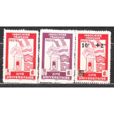Indochina - Correo Yvert 278/80 (*) Mng Ciudad Universitaria