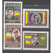 Ecuador - Correo 1958 Yvert 637/640 * Mh