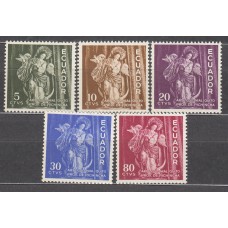Ecuador Correo 1959 Yvert 650/54 ** Mnh Virgenes