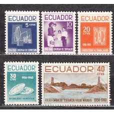 Ecuador Correo 1960 Yvert 669/73 ** Mnh 