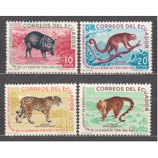 Ecuador - Correo 1961 Yvert 680/83 ** Mnh Fauna 