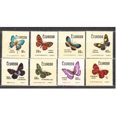 Ecuador Correo 1970 Yvert 844/51 * Mh Fauna - Mariposas