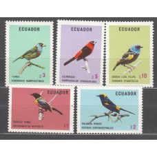 Ecuador Correo 1973 Yvert 898/902 ** Mnh Fauna - Aves