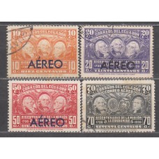 Ecuador - Aereo Yvert 41/44 usado Personajes