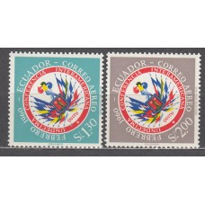 Ecuador - Aereo Yvert 361/62 ** Mnh Banderas