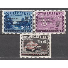 Ecuador - Aereo Yvert 390/92 ** Mnh Galapagos