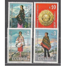 Ecuador - Aereo Yvert 543/46 ** Mnh Artesania Indigena