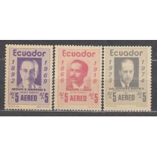 Ecuador - Aereo Yvert 584/86 ** Mnh Personajes