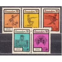 Ecuador - Aereo Yvert 596/600 ** Mnh Juegos Deportivos