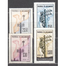 Mozambique Correo Yvert 519/22 ** Mnh Telecomunicaciones