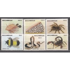 Mozambique Correo Yvert 1117/22 ** Mnh Fauna Marina - Peces