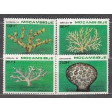 Mozambique Correo Yvert 1123/26 ** Mnh Fauna Marina - Corales