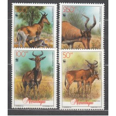 Mozambique Correo Yvert 1190/93 ** Mnh WWF Fauna