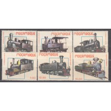 Mozambique Correo Yvert 713/18 ** Mnh Trenes