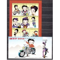 Mozambique Correo Yvert 1401N/1401W+Hoja29B/29C ** Mnh Comic-Betty Boop