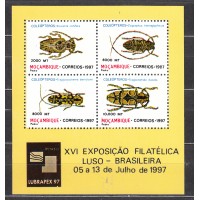 Mozambique Correo Yvert 1336/39 ** Mnh en Hojita - Fauna - Insectos