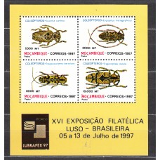 Mozambique Correo Yvert 1336/39 ** Mnh en Hojita - Fauna - Insectos