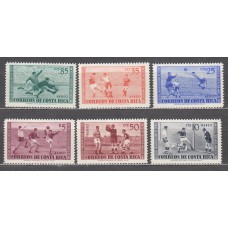 Costa Rica - Aereo 1960 Yvert 283/8 * Mh Deportes - Fútbol