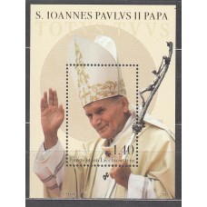 Liechtenstein - Correo 2014 Yvert 1651 Hojita Religión - Personajes - Juan Pablo II