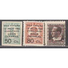Canarias Correo 1936 Edifil 4/6 ** Mnh