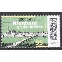 Alemania Federal Correo 2025 ** Mnh 1000 Años Nienburg
